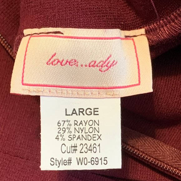 Love..Ady Burgundy Bodycon Dress. New With Tickets. Size Large - Picture 3 of 3